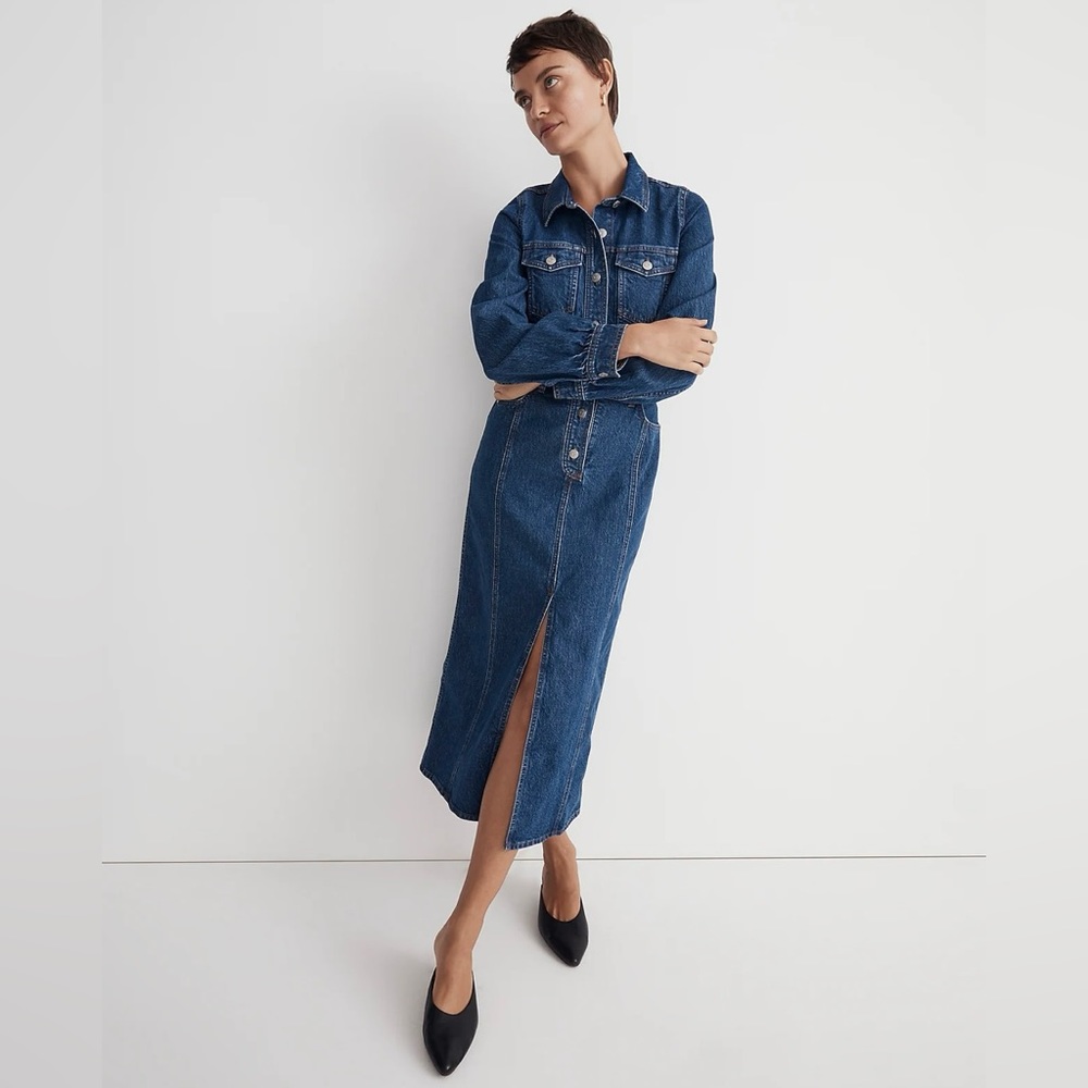 Madewell denim midi dress